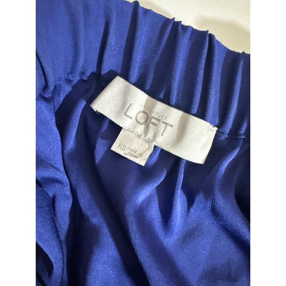 Loft Off-Shoulder Blue Dress XS - Picture 3 of 3